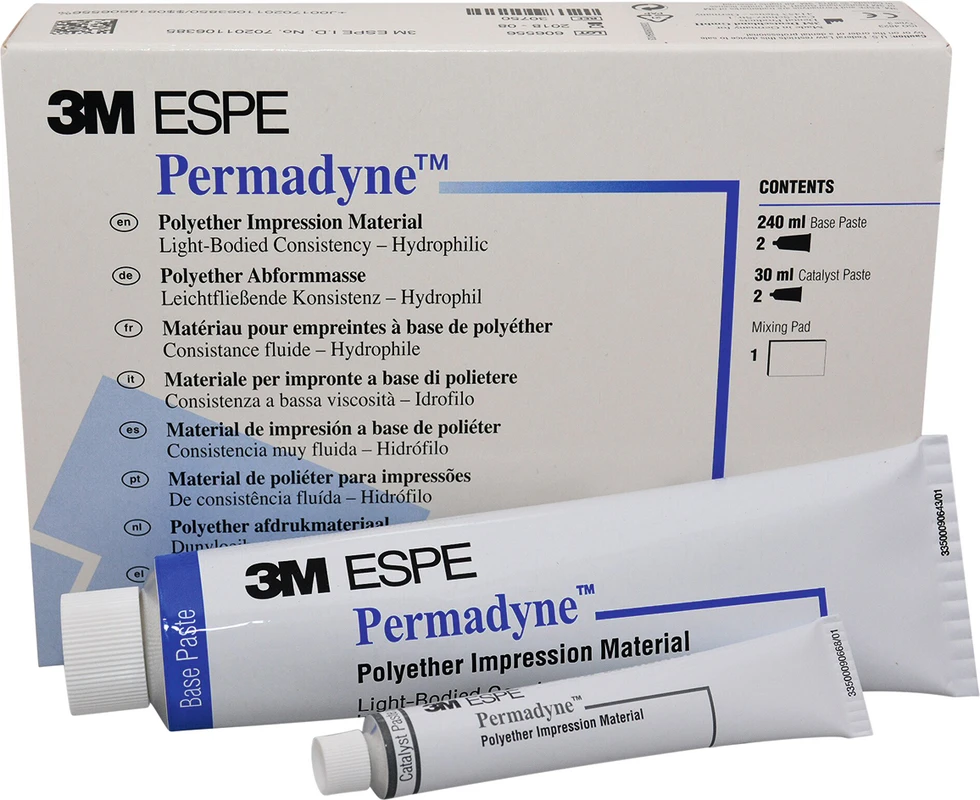 Permadyne™ Refill Packung 2 x 120 ml Basispaste, 2 x 15 ml Katalysator, 1 Anmischblock, dünn