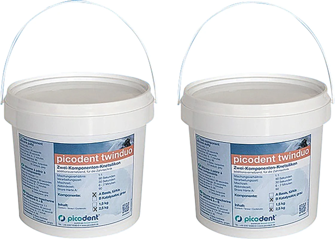picodent® twinduo Packung 2 x 2,5 kg Eimer