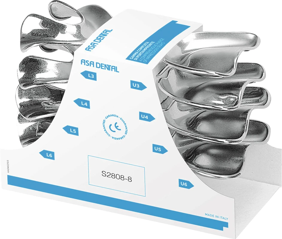 Abformlöffel unbezahnt Set 8 Stück (L66-L69, U61-U64) Abformlöffel unbezahnt Set 8 Stück (L66-L69, U61-U64)