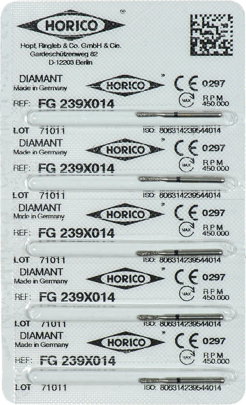 Diamantschleifer 239 Packung 5 Stück schwarz x-grob, FG, Figur 239, 5 mm, ISO 014