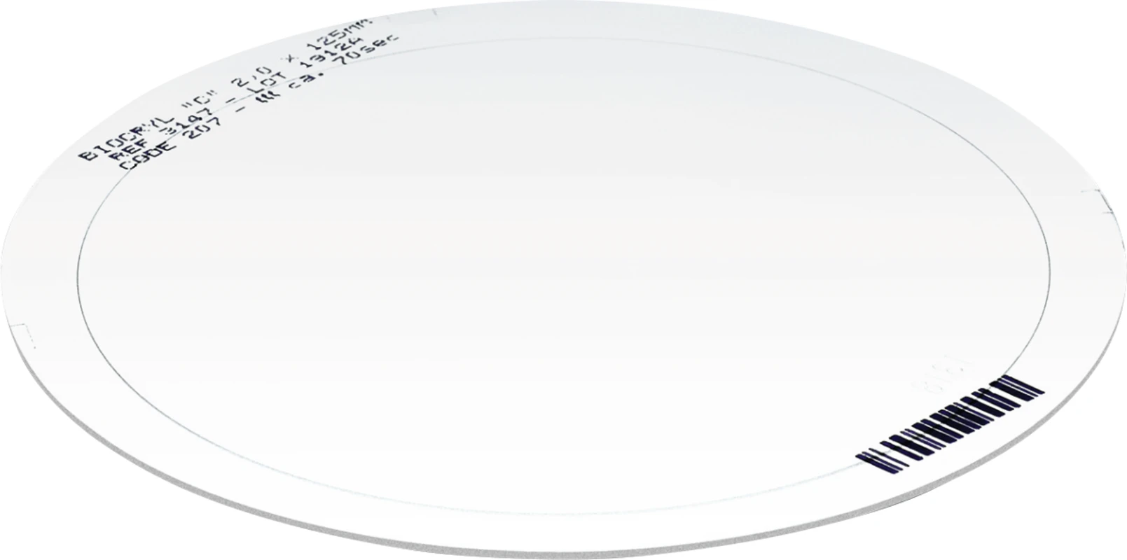 BIOCRYL® C Packung 10 Stück klar, Ø 125 mm, Stärke 3 mm