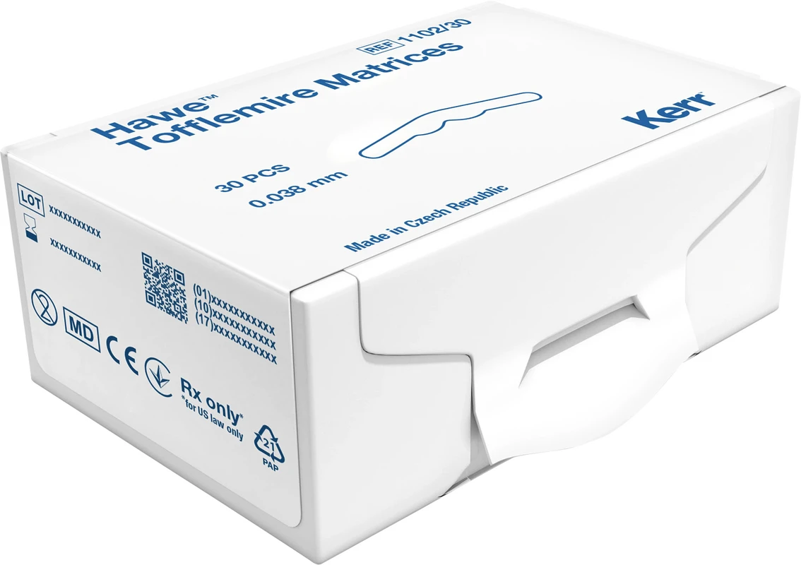 Matrizen nach Tofflemire Packung 30 Stück Stärke 0,038 mm, Nr. 1102/30