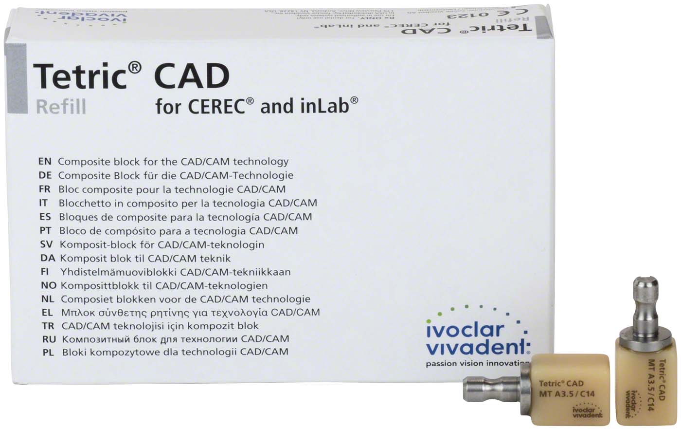 Tetric® CAD for CEREC/inLab Ivoclar Vivadent