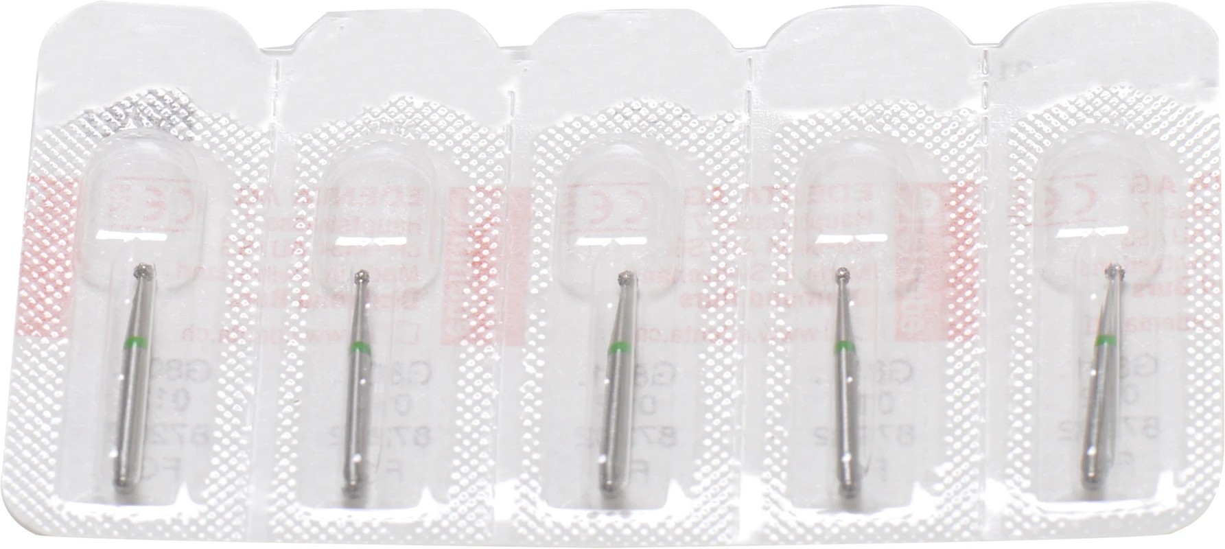 Diamanten 801 Packung 5 Stück grün grob, FG, Figur 001 Kugel, ISO 012