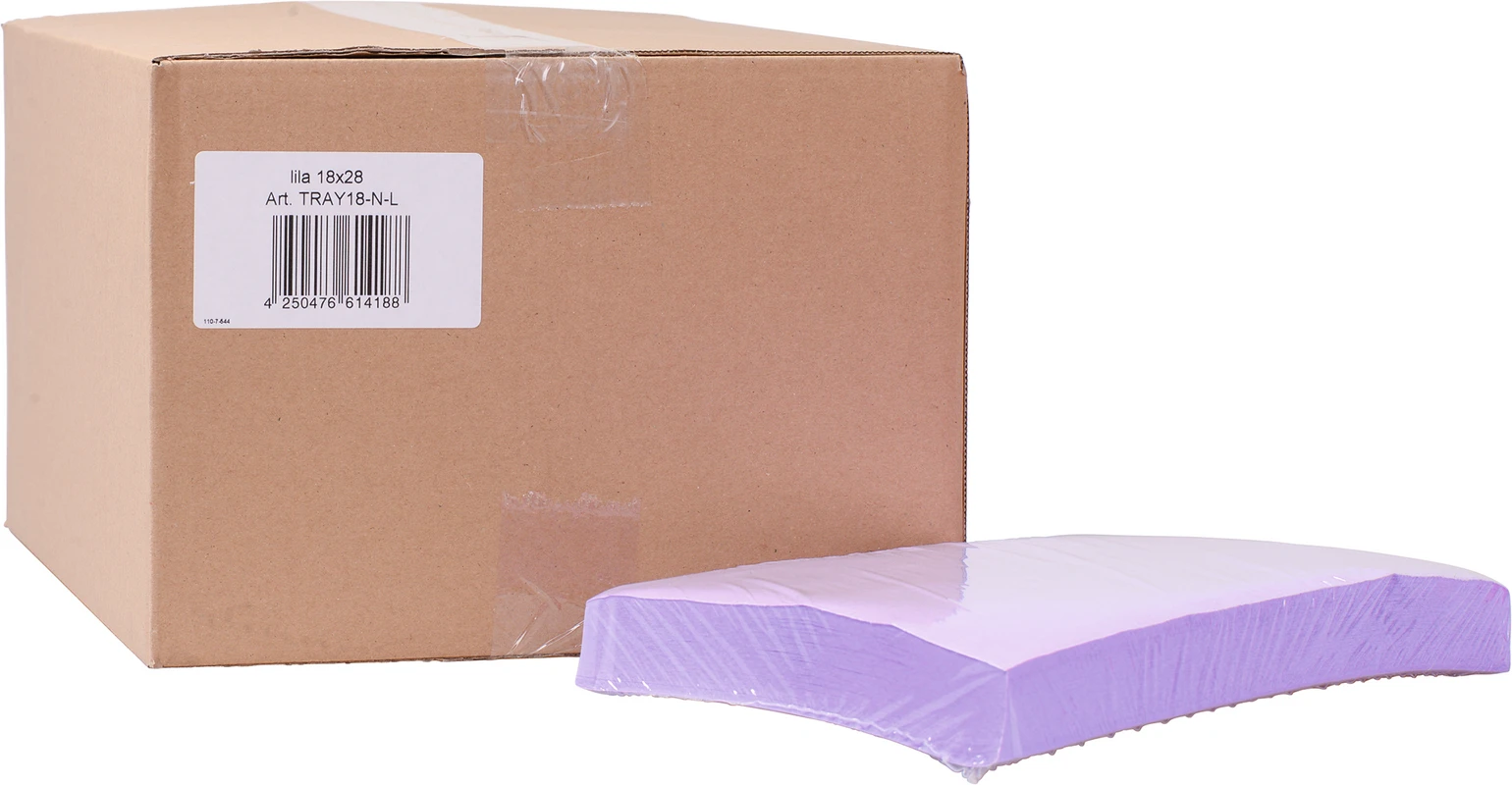 Dental Tray-Einlagen Karton 10 x 250 Stück 18 x 28 cm, lila