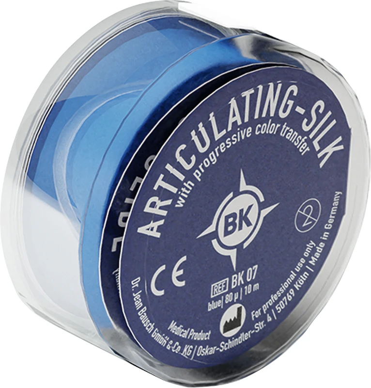 ARTIKULATIONS-SEIDE 80 µ Rolle 10 m blau, 16 mm, BK 07