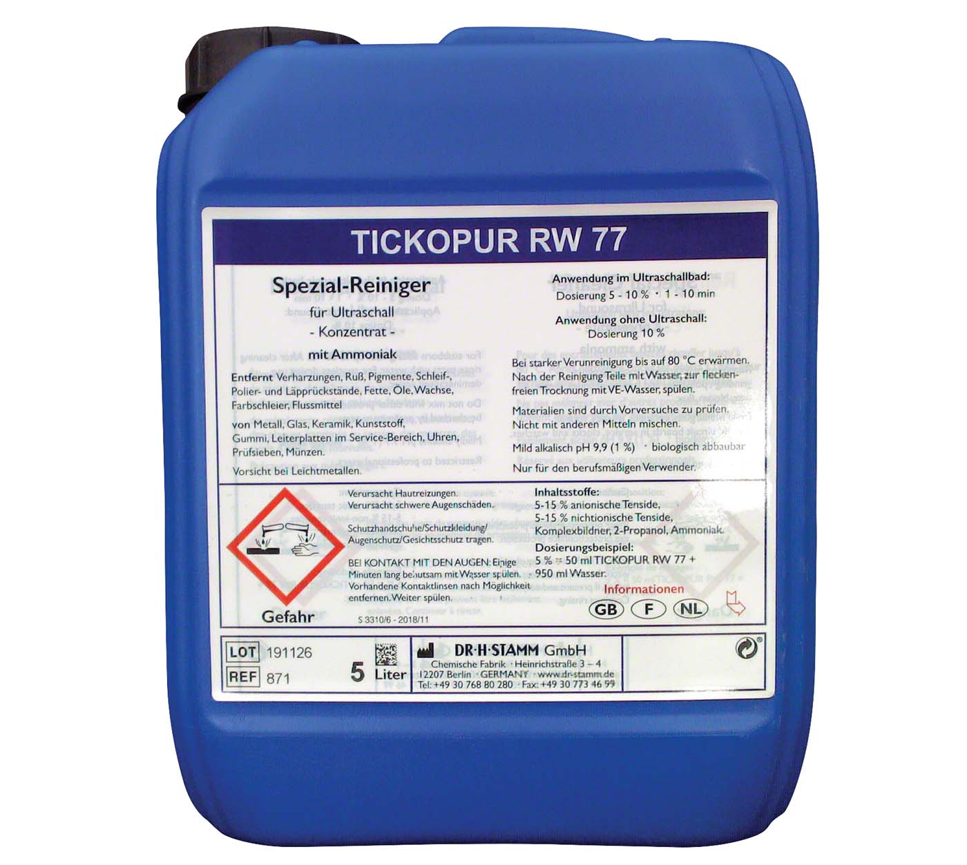 TICKOPUR RW 77 Kanister 5 Liter TICKOPUR RW 77 Bandelin