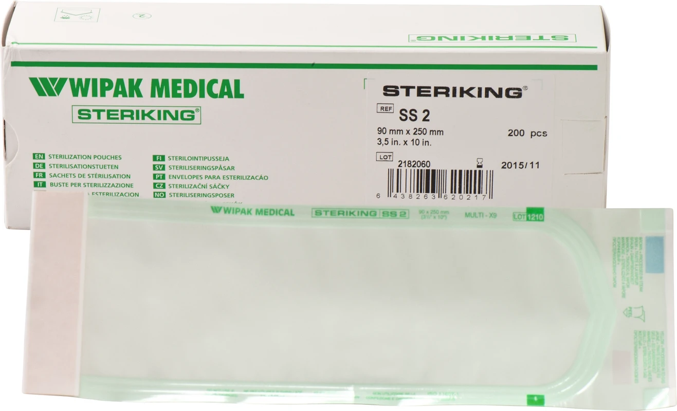 Sterilisations-Selbstklebetüten Packung 200 Stück 90 x 250 mm