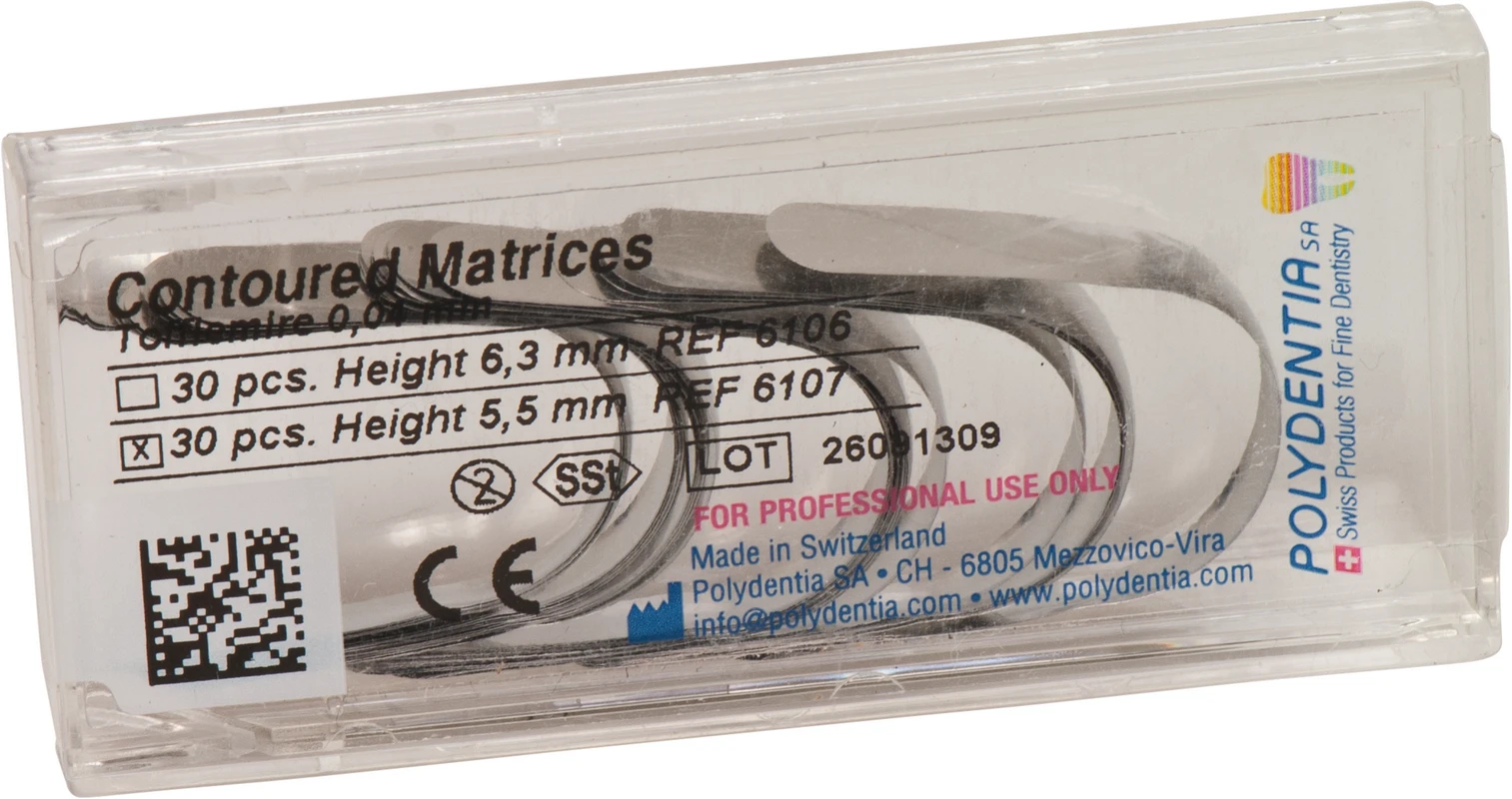 Matrizen nach Tofflemire bombiert Polydentia SA