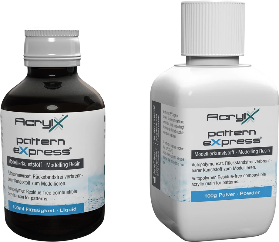pattern eXpress® DENTIN Laborpackung 100 g Pulver dentin, 100ml Flüssigkeit inklusive Zubehör