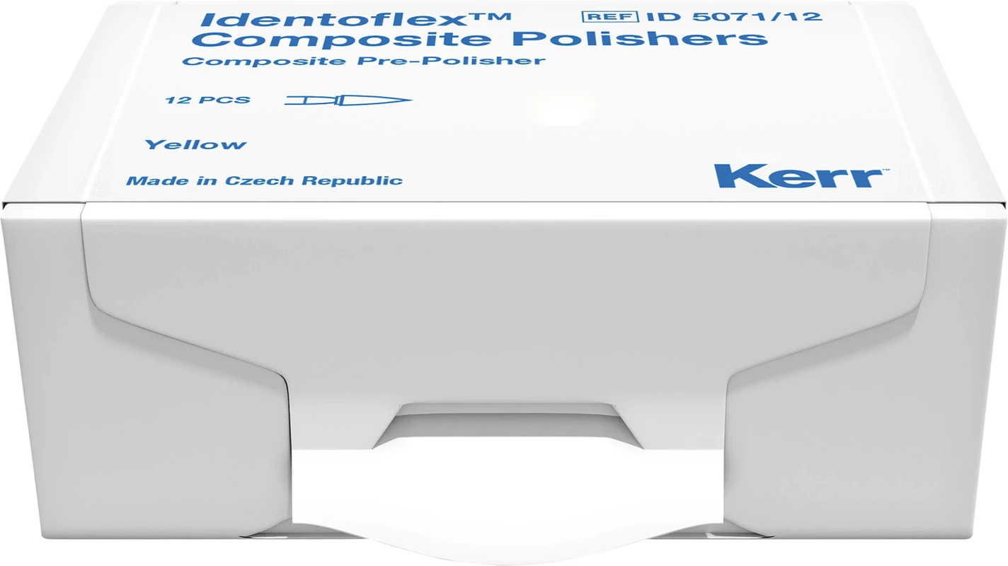 Identoflex™ Composite Packung 12 Stück gelb, RA, Figur kleiner Minipoint, 7,7 mm, Ø 3,5 mm