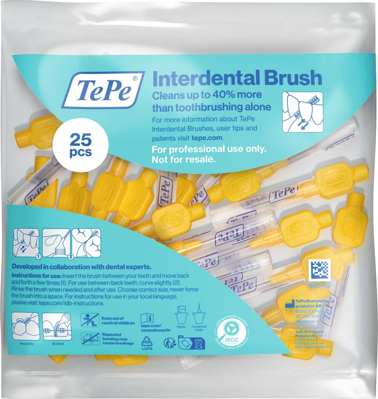 TePe® Interdentalbürsten Original Packung 25 Stück gelb, Ø 0,7 mm