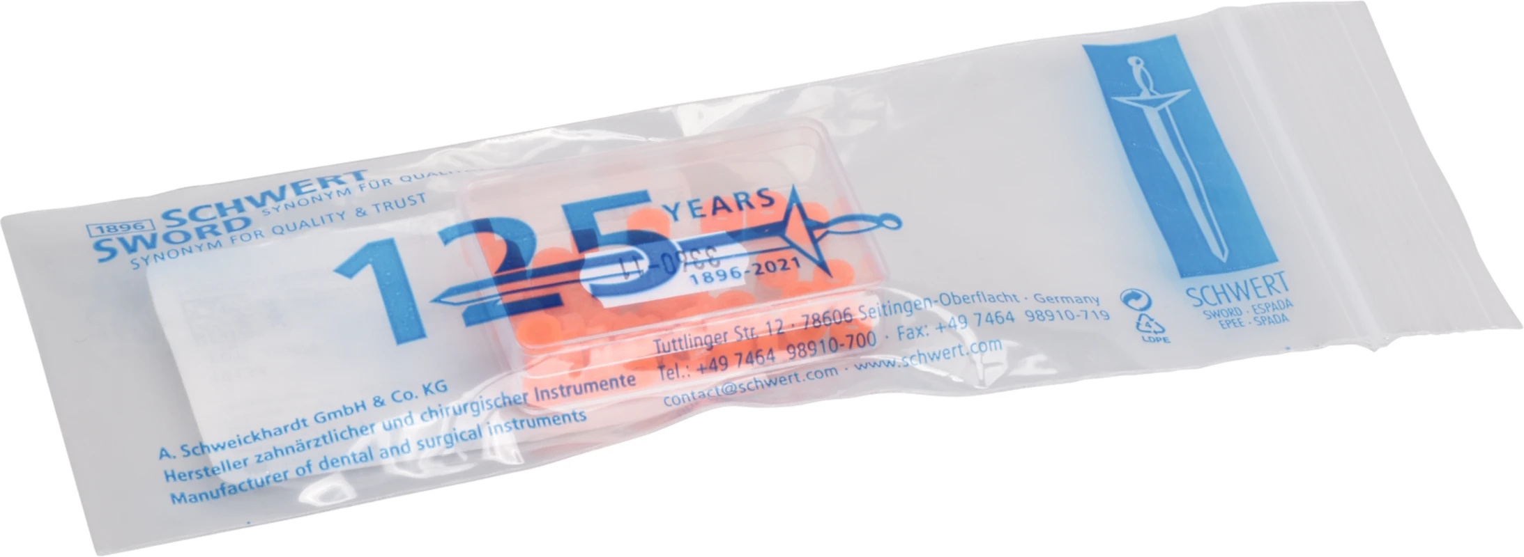 Farbringe Packung 50 Stück orange