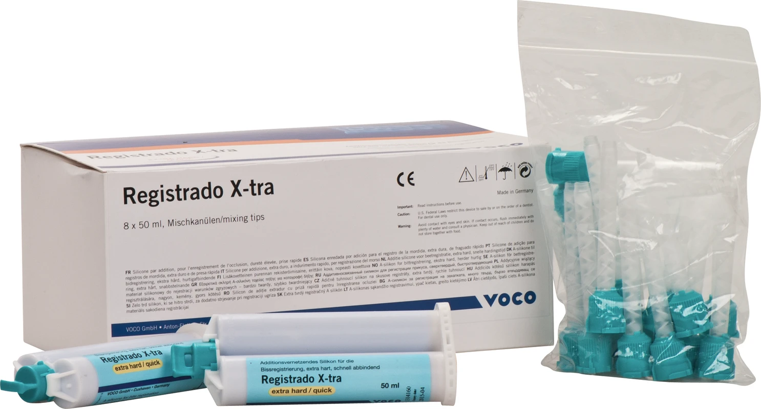 Registrado X-tra Großpackung 8 x 50 ml Doppelkartusche, Mischkanülen Typ 16