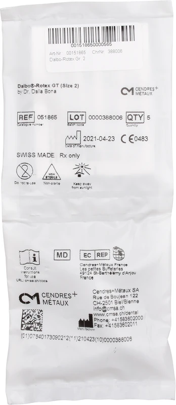 Dalbo®-Rotex® Packung 5 Dalbo-Rotex GT nach Dr. Dalla Bona, 10,85 mm Größe 2