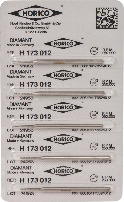 Diamantschleifer H 173 Packung 5 Stück HP, Figur 173, 10 mm, ISO 012