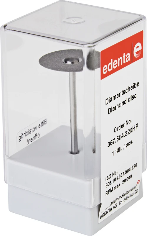 Diamantscheibe 367 Stück gelb extrafein, HP, Figur 367, 0,09 mm, ISO 220