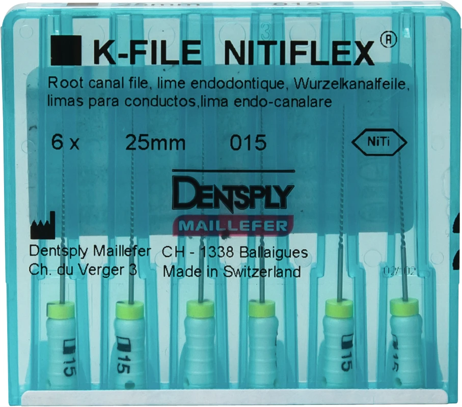 File NiTiflex Packung 6 Stück 25 mm ISO 015