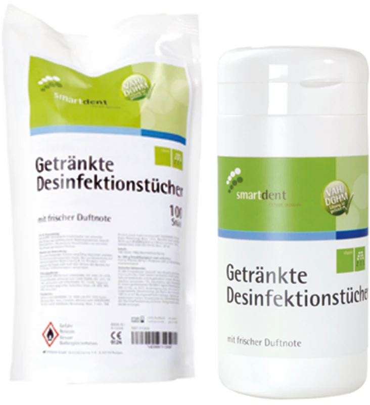 smart Desinfektionstücher Beutel 100 Stück smart Desinfektionstücher smartdent