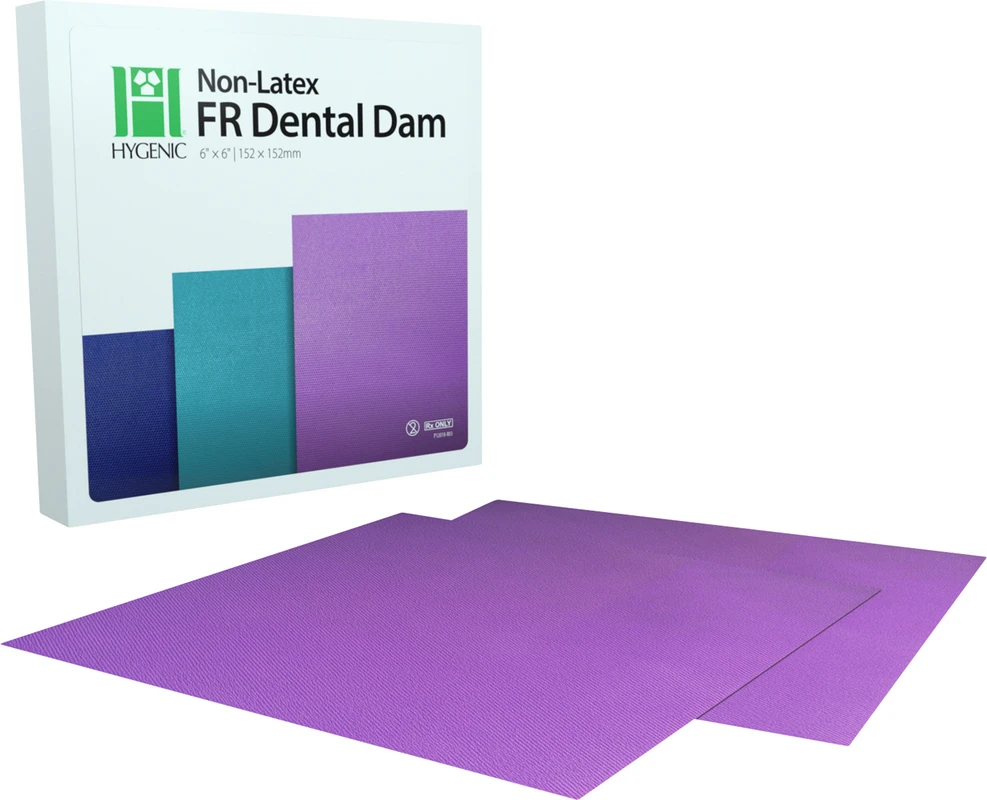 Hygenic HR Dental Dam Non-Latex Packung 30 Blatt 6"x 6" lila