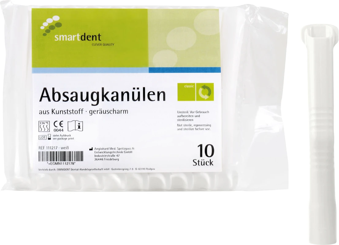 smart Absaugkanülen Packung 10 Stück weiß