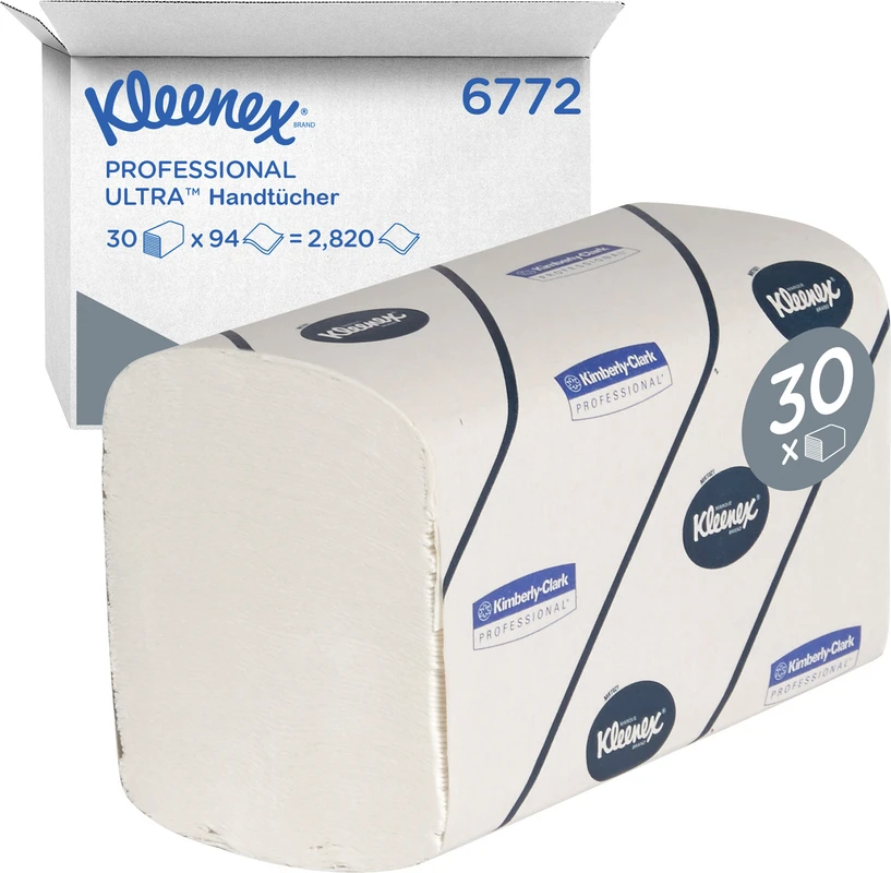 Kleenex® Ultra Karton 30 x 94 Stück 21,5 x 41,5 cm, 2-lagig