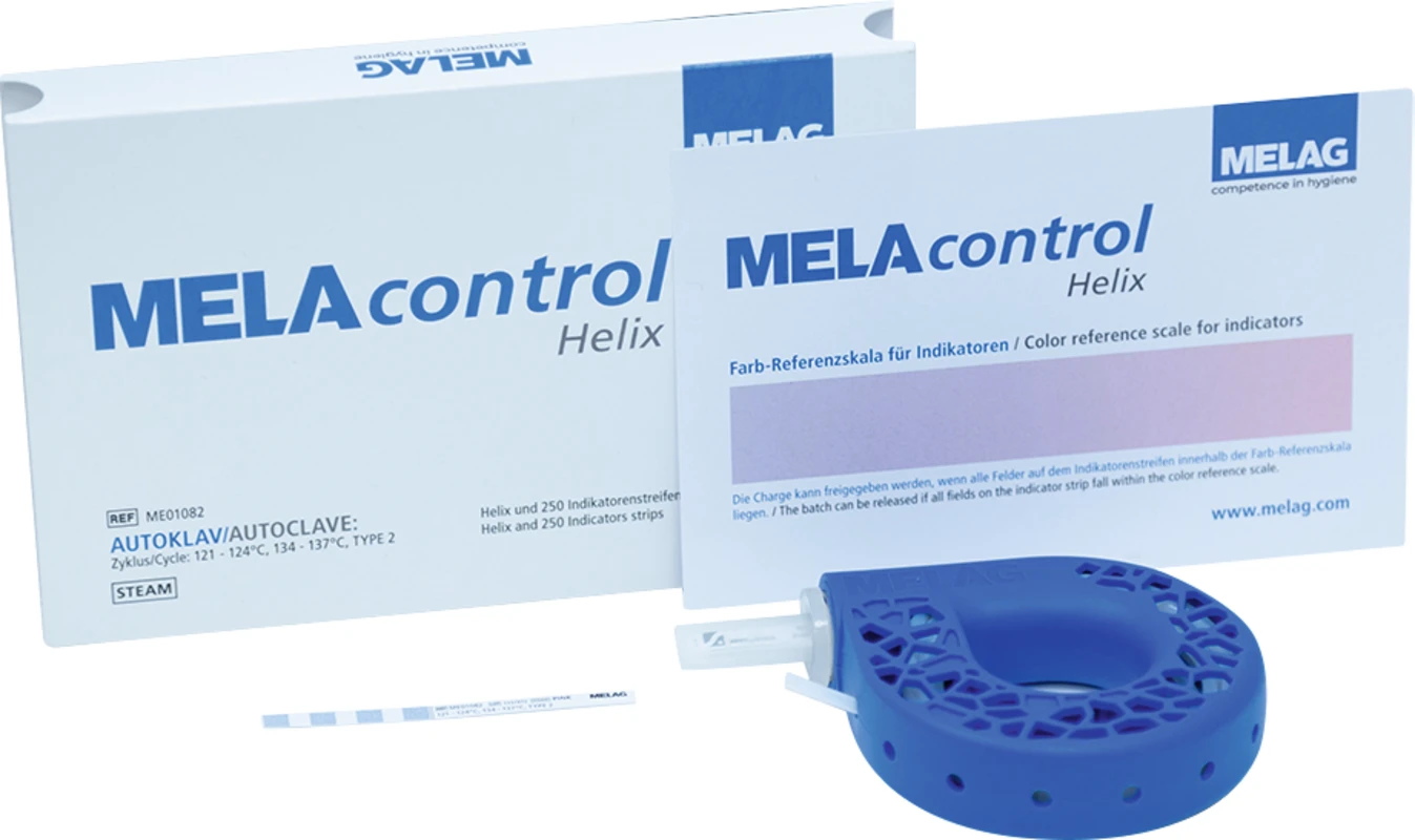 MELAcontrol® Helix Set Helix-Prüfkörper, 250 Indikatorstreifen