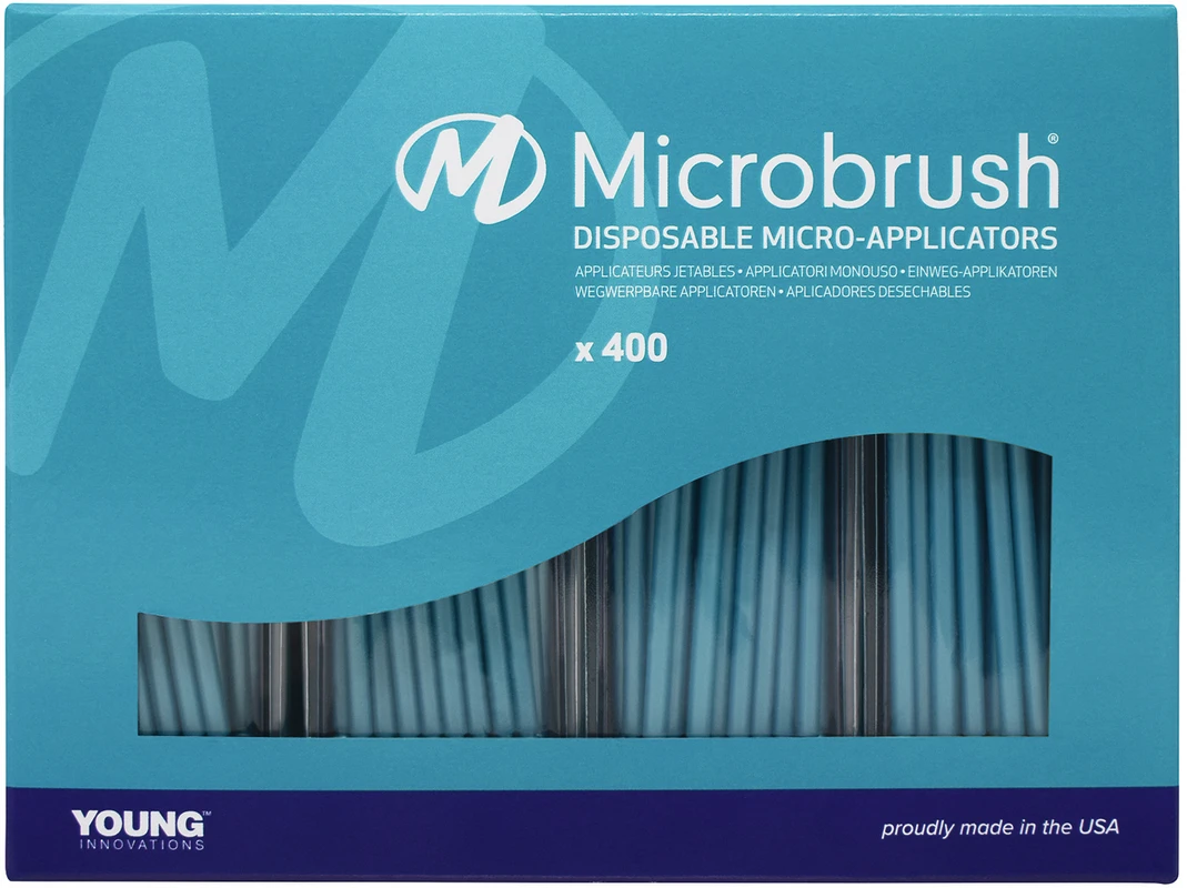 Microbrush® Applikatoren Plus Serie Packung 400 Stück petrol, ultrafein 0,5 mm