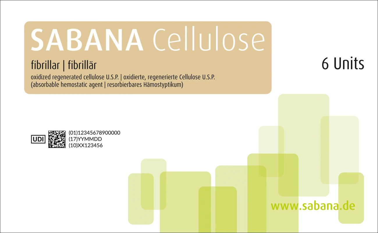 SABANA® Cellulose Packung 6 Stück fibrillär, 5,1 x 2,5 cm