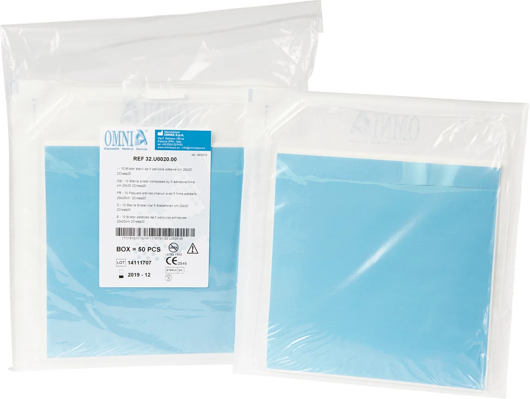 Klebefolie Packung 10 x 5 Stück, 20 x 20 cm, steril