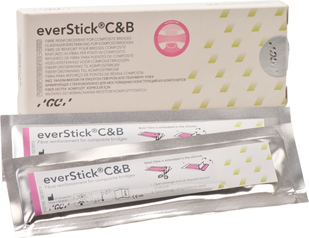 GC everStick®C&B Refill Packung Glasfaserverstärkung mit ca. 4.000 Fasern, 2 x 12 cm GC everStick®C&B GC