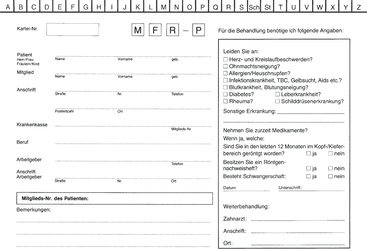 Notfallkarteien Packung 100 Stück 1-fach