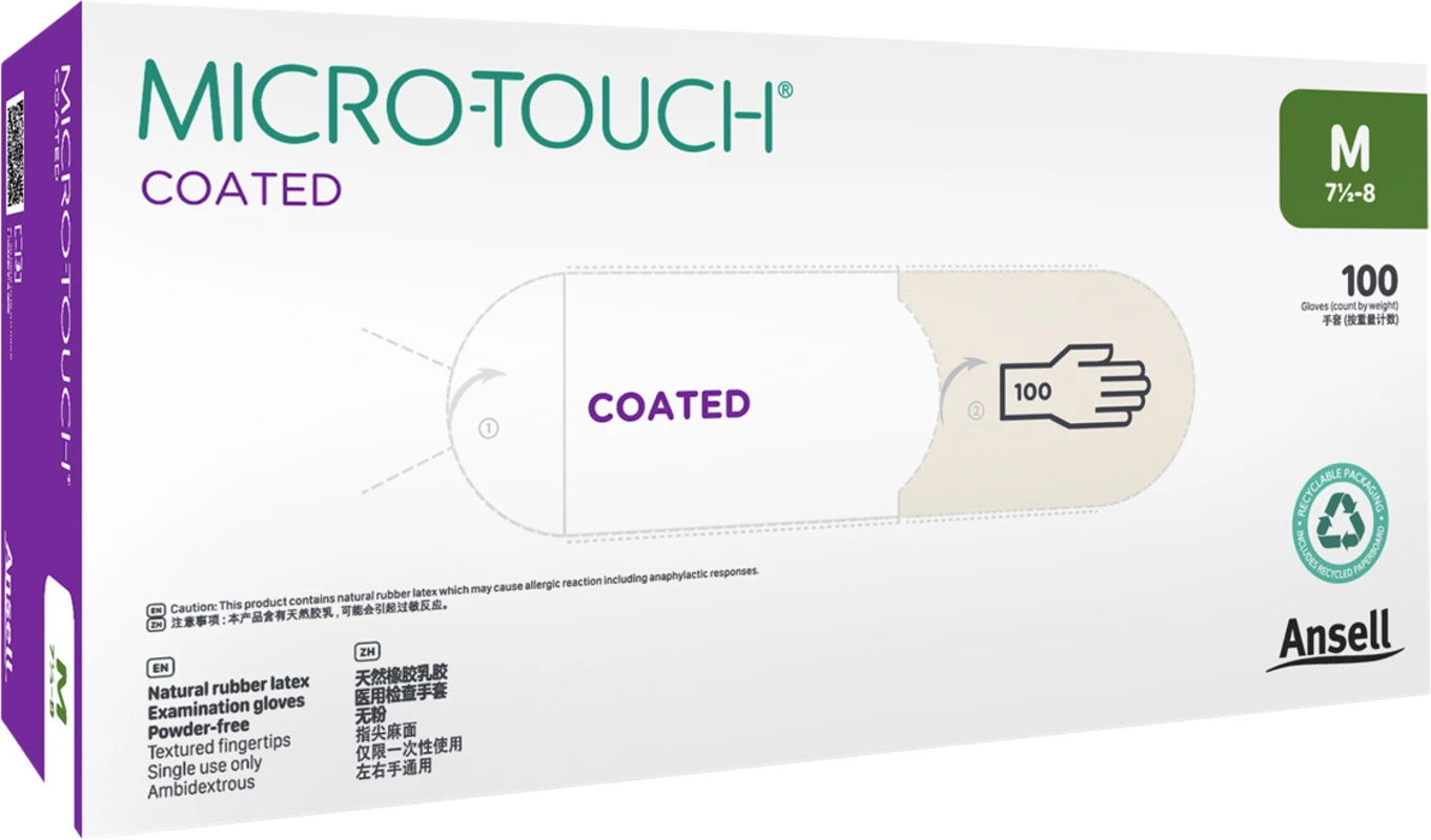 MICRO-TOUCH® Coated Packung 100 Stück puderfrei, weiß, L