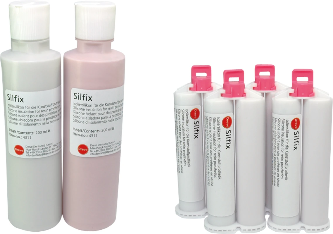 Silfix Packung 4 x 50 ml Doppelkartusche Silfix Dreve Dentamid