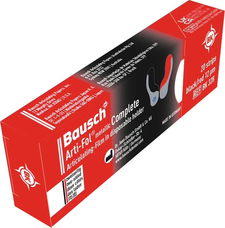 Arti-Fol® metallic Complete 12µ Packung 20 Stück schwarz/rot