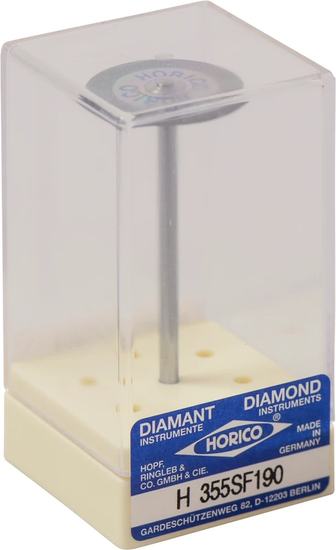Diamantscheiben 355 Stück doppelseitig, starr, gelb extra-fein, HP, Figur 355 SF, 0,22 mm, ISO 190