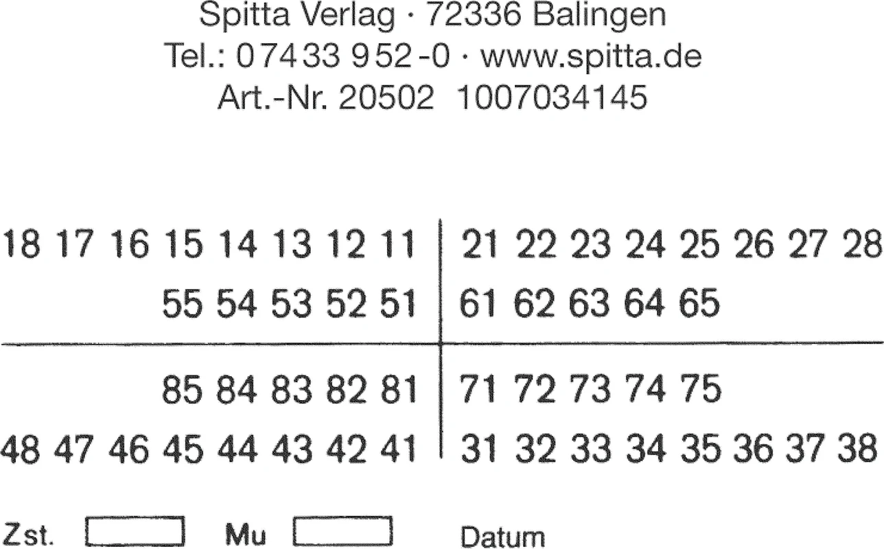 Befundaufkleber Spitta Verlag