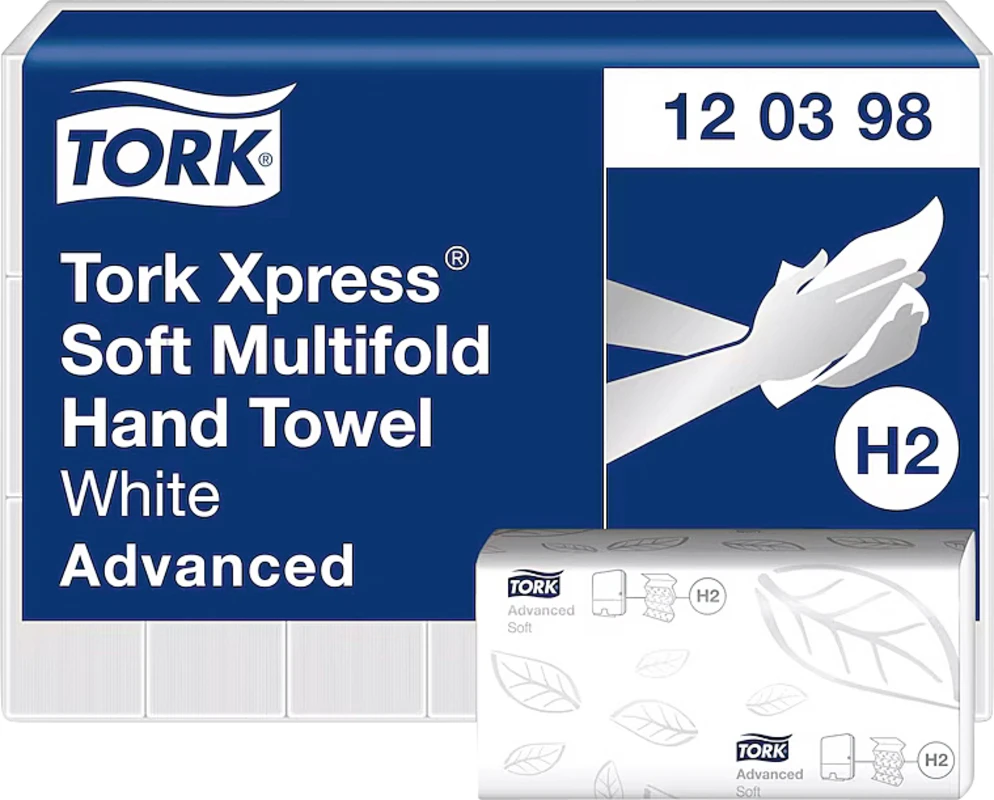 TORK® Xpress® Multifold (Interfold) Handtücher H2 System Karton 21 x 180 Stück 2-lagig, weiß