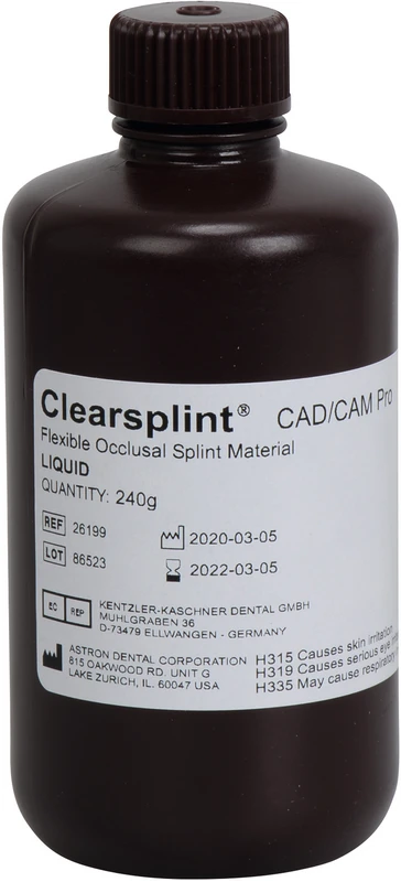 astron® Clearsplint® CAD/CAM Pro Packung 240 g Flüssigkeit