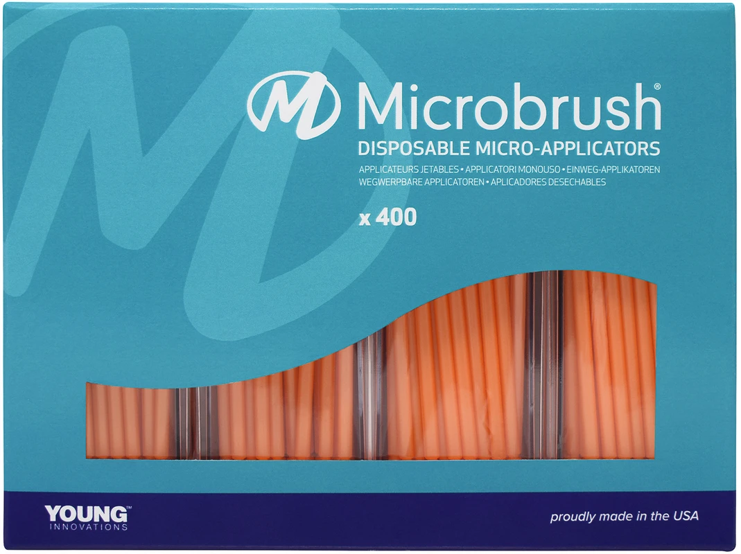 Microbrush® Applikatoren Plus Serie Packung 400 Stück orange, ultrafein 0,5 mm