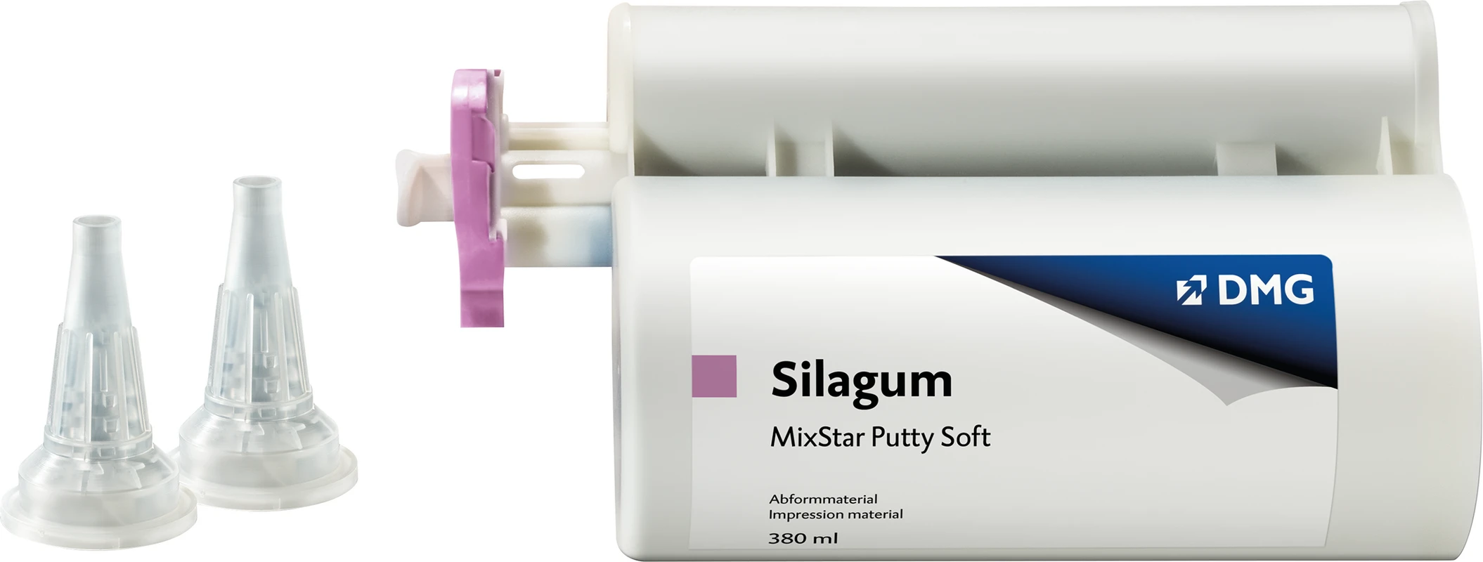 Silagum Putty Vorteilspackung 5 x 380 ml Doppelkartuschen Soft, 50 MixStar-Tips