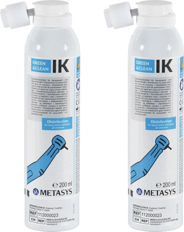 GREEN&CLEAN IK Packung 2 x 200 ml Sprühdose, für die Turbinenkupplung Sirona T1 GREEN&CLEAN IK METASYS