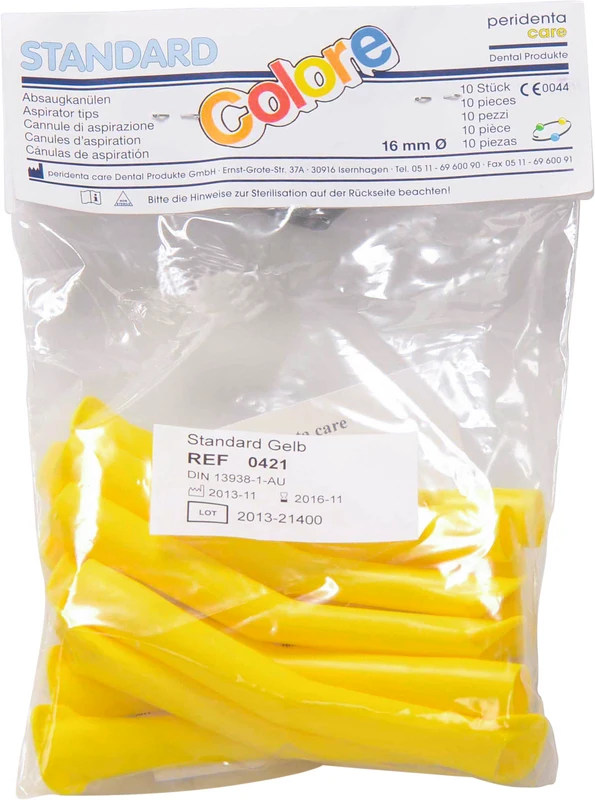 Absaugkanülen Standard Packung 10 Stück gelb