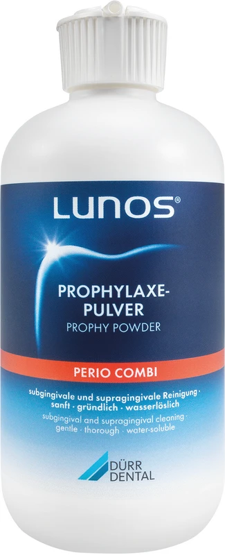 LUNOS® PROPHYLAXEPULVER PERIO COMBI Packung 4 x 100 g LUNOS® PROPHYLAXEPULVER PERIO COMBI Dürr Dental