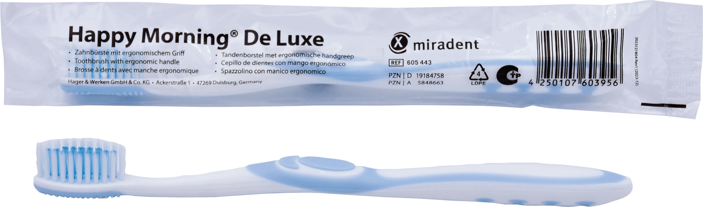 Happy Morning® De Luxe Packung 50 Stück medium mit Zungenreiniger