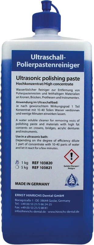 Ultraschall-Polierpastenreiniger Flasche 1 kg Ultraschall-Polierpastenreiniger ERNST HINRICHS