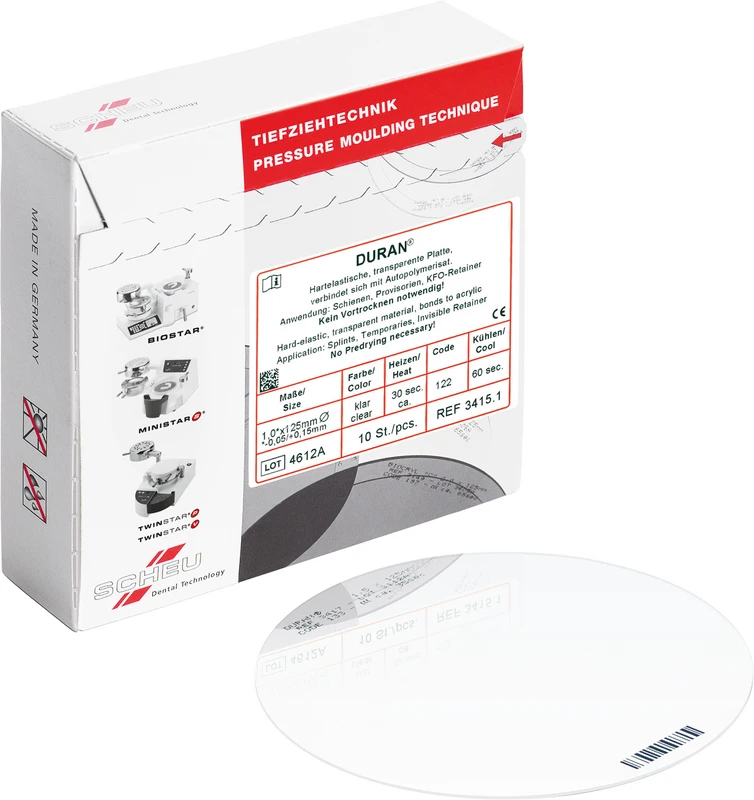 DURAN® Packung 100 Stück rund, Ø 125 mm, Stärke 1 mm