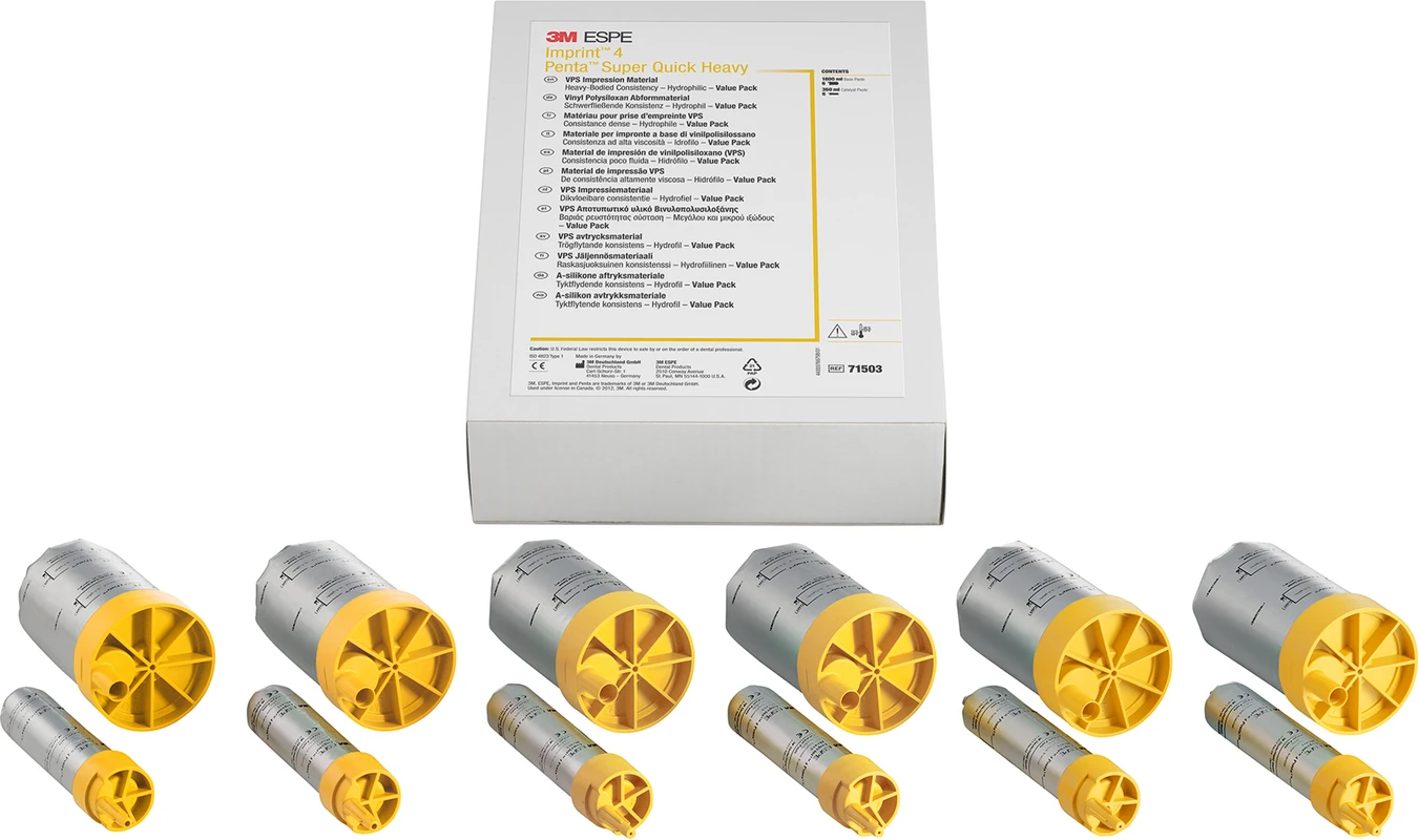 Imprint™ 4 Penta™ Heavy Value Pack 6 x 300 ml Basispaste, 6 x 60 ml Katalysator Super Quick