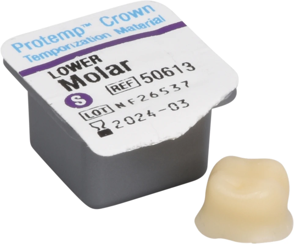 Protemp™ Crown Packung 5 Stück unterer Molar S, 1 Stückmesslehre