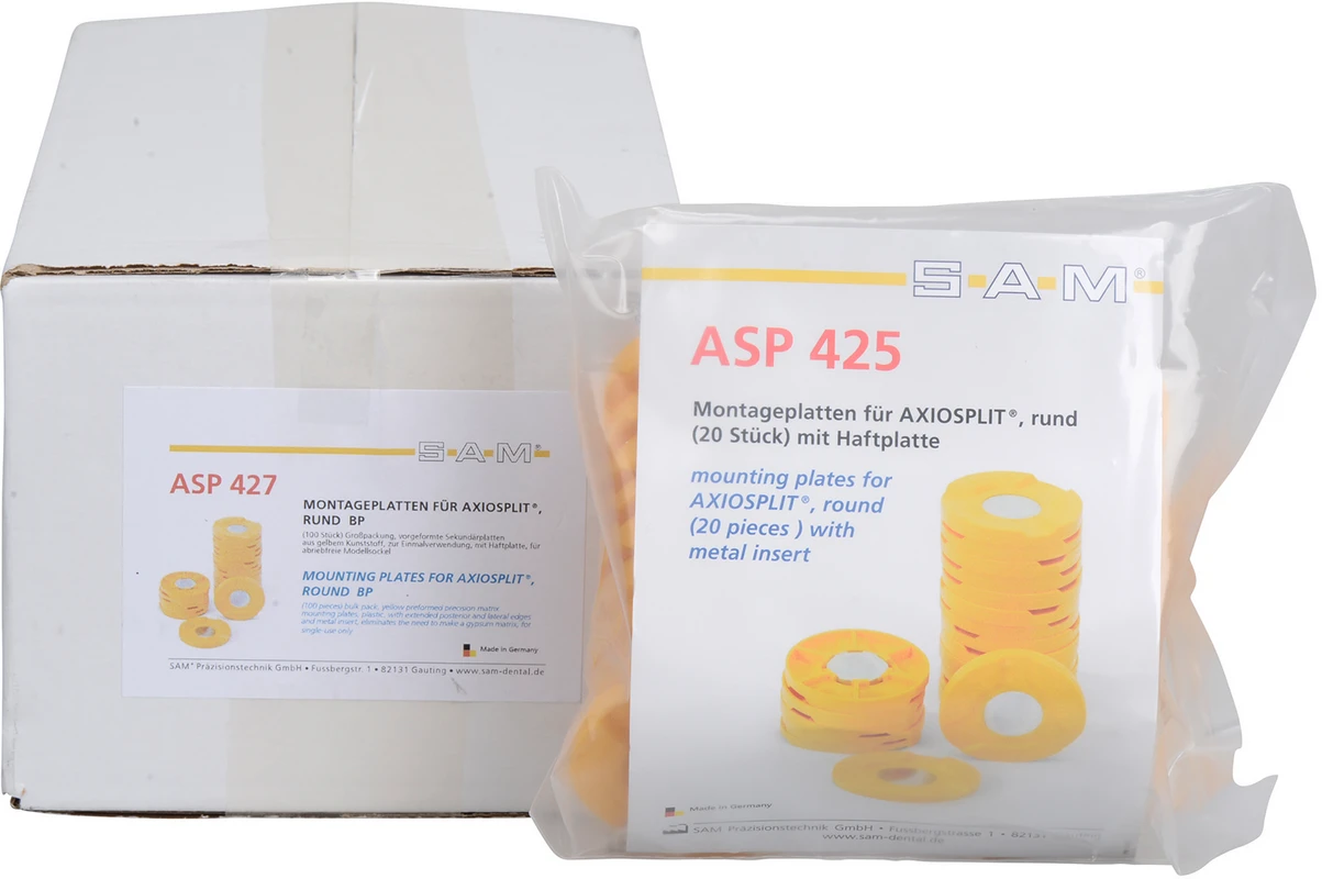 Artikulator Montageplatten Packung 100 Stück, rund BP, AXIOSPLIT